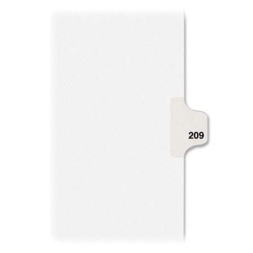 Avery Consumer Products Dividers, "209", Side Tab, 8-1/2"x11", 25/PK, White