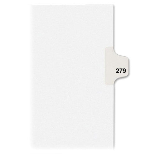 Avery Consumer Products Dividers, "279", Side Tab, 8-1/2"x11", 25/PK, White