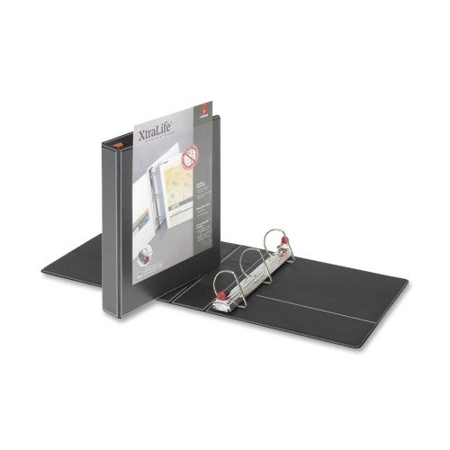 Cardinal Brands, Inc Clearvue Binder, D-Ring, 2" Capacity, 11"x8-1/2", Black