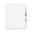 Cardinal Brands, Inc Erasable Tab Dividers, 8-Tabs, 11"x8-1/2", 8/Set, Multi