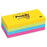 3M Commercial Office Supply Div. Post-it Notes,1-1/2"x2",12/PK, 100 Sh/Pad, Ultra Assorted