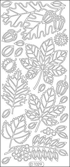 Fall Leaves Peel Off Stickers, Gold
