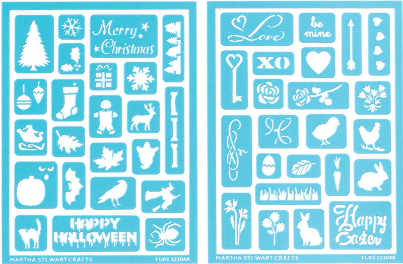 Martha Stewart Adhesive Stencils, Holiday Icons II