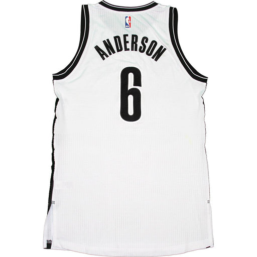 Alan Anderson Jersey - Brooklyn Nets 2014-2015 Season Game Used #6 White Jersey (XL) (Used 3/2  3/4  3/23  3/27)(BKN01794)