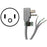 POWER CORD FLAT 15A 3'
