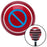 Blue NO Symbol Red Stripe Shift Knob with M16 x 15 Insert