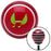 Green Musical Note w Wings Red Stripe Shift Knob with M16 x 15 Insert