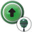 Black Bubble Solid Arrow Up Green Stripe Shift Knob with M16 x 15 Insert
