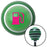 Pink Gas Station Tank Green Stripe Shift Knob with M16 x 15 Insert