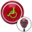 Green Wheelchair Red Stripe Shift Knob with M16 x 15 Insert