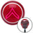 Pink Private Red Stripe Shift Knob with M16 x 15 Insert