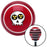 Radioactive Skull Eyes Red Stripe Shift Knob with M16 x 15 Insert