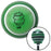 Black Automotive Airbag Up Green Stripe Shift Knob with M16 x 15 Insert