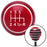 White Shift Pattern Fcking Fast Style 41n Red Stripe Shift Knob with M16 x 15 Insert