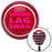 Pink Turbo Lag Swag Red Stripe Shift Knob with M16 x 15 Insert