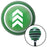 White Military Arrows Up Green Stripe Shift Knob with M16 x 15 Insert