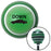 Black Automotive Trunk Down Green Stripe Shift Knob with M16 x 15 Insert