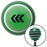 Black Military Arrows Left Green Stripe Shift Knob with M16 x 15 Insert