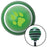 Green Paw Print Green Stripe Shift Knob with M16 x 15 Insert