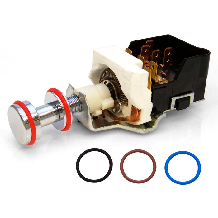 GM Headlight Switch w Retro Bezel and 4 Color Bands
