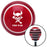 White Skull 7 Red Stripe Shift Knob with M16 x 15 Insert