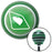 White Heart on a Card Green Stripe Shift Knob with M16 x 15 Insert
