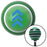 Blue Military Arrows Up Green Stripe Shift Knob with M16 x 15 Insert