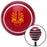Orange Skull 5 Red Stripe Shift Knob with M16 x 15 Insert