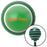 Orange Drift King Green Stripe Shift Knob with M16 x 15 Insert