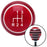 White Shift Pattern 4n Red Stripe Shift Knob with M16 x 15 Insert
