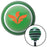 Orange Thunderbird Green Stripe Shift Knob with M16 x 15 Insert