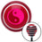 Pink Yin  Yang Red Stripe Shift Knob with M16 x 15 Insert