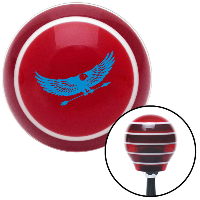Blue Eagle with Arrow Red Stripe Shift Knob with M16 x 15 Insert