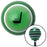 Black Automotive Heated Seats Green Stripe Shift Knob with M16 x 15 Insert