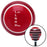 White Shift Pattern 31n Red Stripe Shift Knob with M16 x 15 Insert