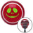 Green Jack O Lantern Face Red Stripe Shift Knob with M16 x 15 Insert