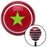 Green Officer 07  Rear Admiral Lower Half  Red Stripe Shift Knob with M16 x 15 Insert