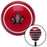 Bat n Skull Red Stripe Shift Knob with M16 x 15 Insert