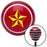 Yellow 5 Point Star Red Stripe Shift Knob with M16 x 15 Insert