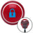 Blue Locked Lock Red Stripe Shift Knob with M16 x 15 Insert