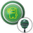 Yellow Domo Classic Green Stripe Shift Knob with M16 x 15 Insert