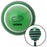 Black Automotive Airbag Down Half Way Green Stripe Shift Knob with M16 x 15 Insert