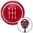 White Shift Pattern 45n Red Stripe Shift Knob with M16 x 15 Insert