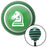 White Knight Horse Green Stripe Shift Knob with M16 x 15 Insert