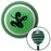 Black Serpent Green Stripe Shift Knob with M16 x 15 Insert
