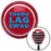 Blue Turbo Lag Swag Red Stripe Shift Knob with M16 x 15 Insert