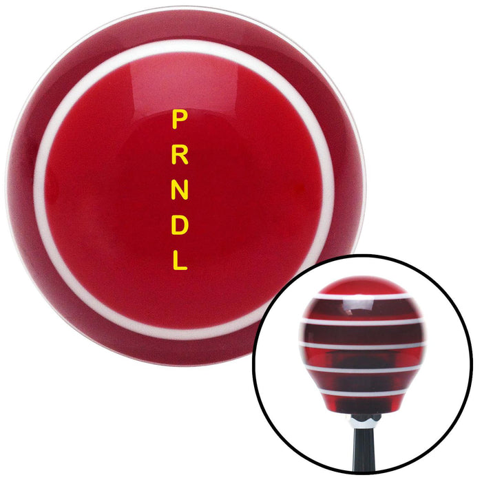 Yellow Shift Pattern 27n Red Stripe Shift Knob with M16 x 15 Insert