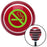 Green No Smoking Red Stripe Shift Knob with M16 x 15 Insert