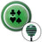 Black Card Symbols Green Stripe Shift Knob with M16 x 15 Insert