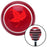 Red Falling Leaf Red Stripe Shift Knob with M16 x 15 Insert